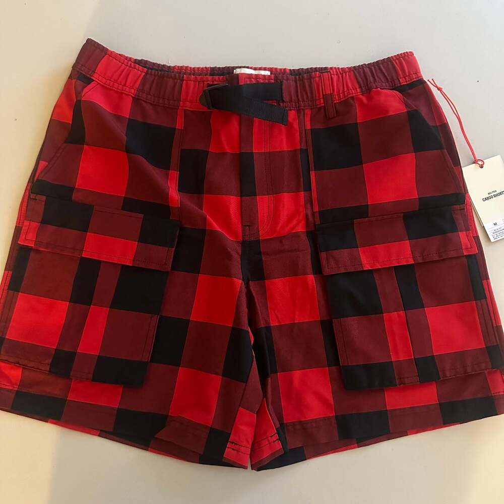 🆕 Woolrich Men's Buffalo Check Plaid Cargo Shorts Large New
A1